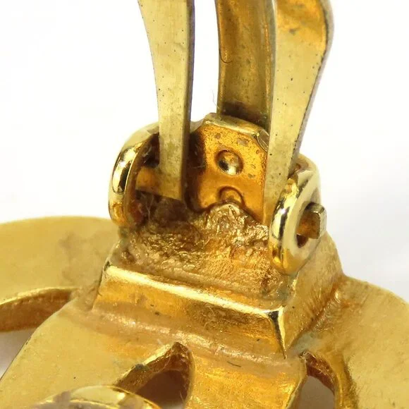 CHANEL Gold Logo Earrings - Picture 7 of 11